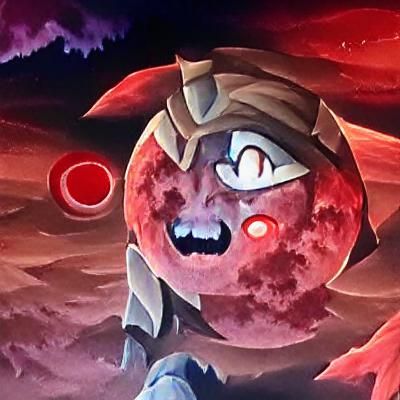The face of death in a blood moon
