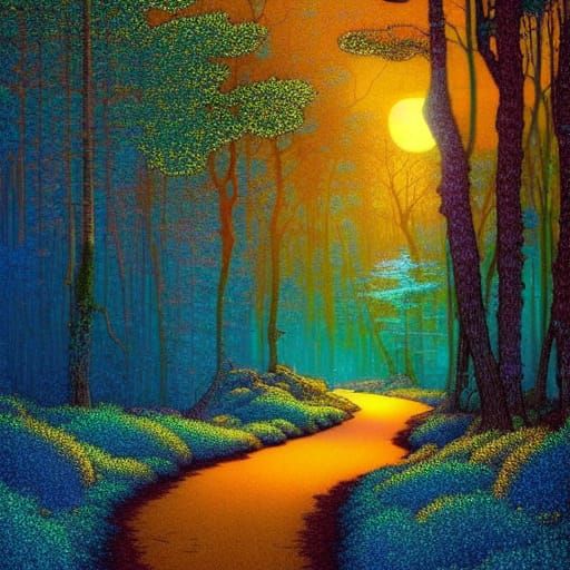 into the deep woods