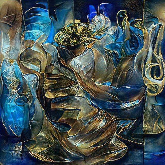 Textures of gold and blue