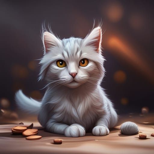 Cute Grey Kitten - AI Generated Artwork - NightCafe Creator