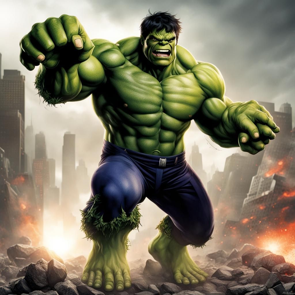 Hulk in all avangers costume