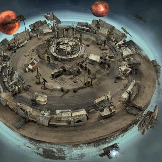 Post apocalyptic fortress on the Saturn 🪐