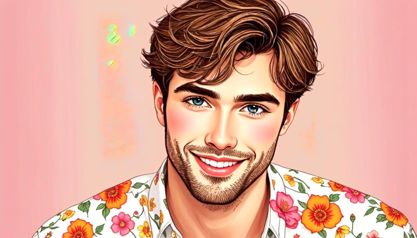 Male portrait <lora:Whimsical portraits:1.0> 