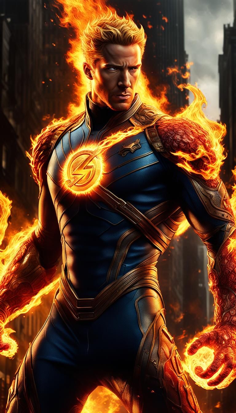 Inspired by Human Torch, The Fantastic Four  by @Charlotte
