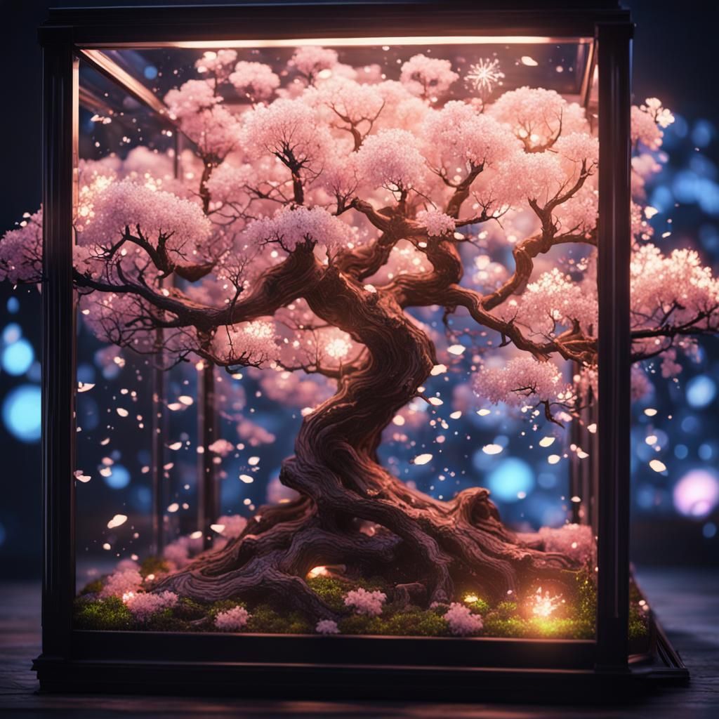 Sakura Tree in a cube