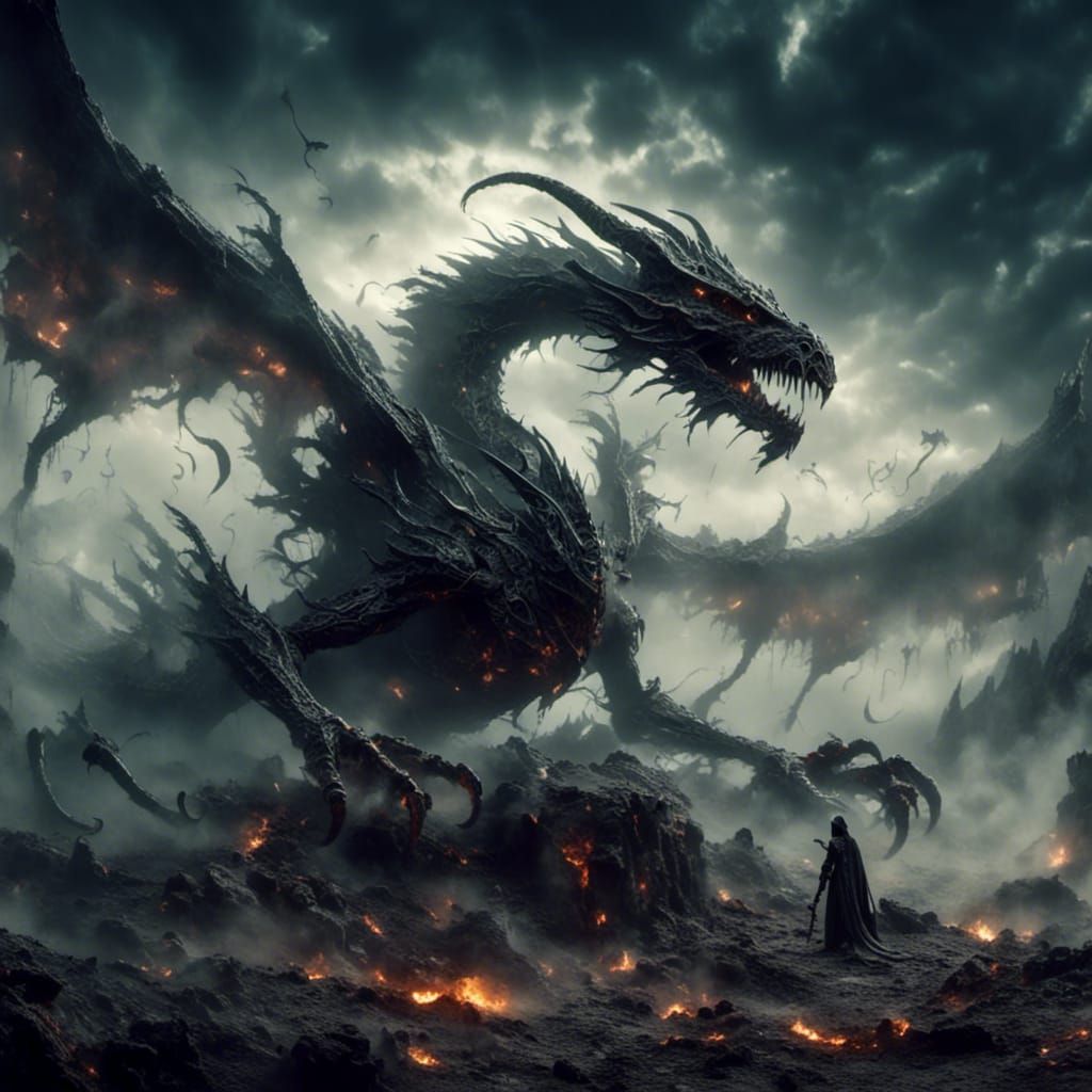  Grimdark skeletal dragon