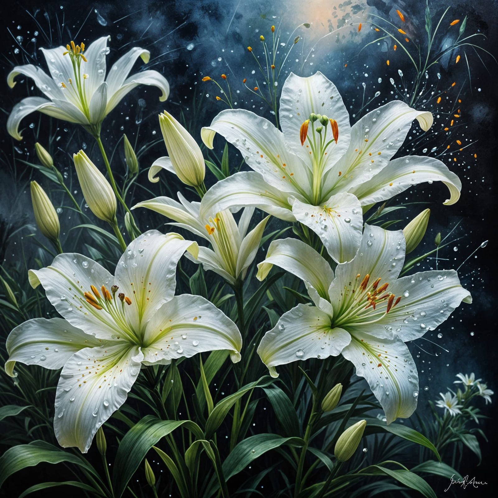 Lillies blooming  by @Greyman