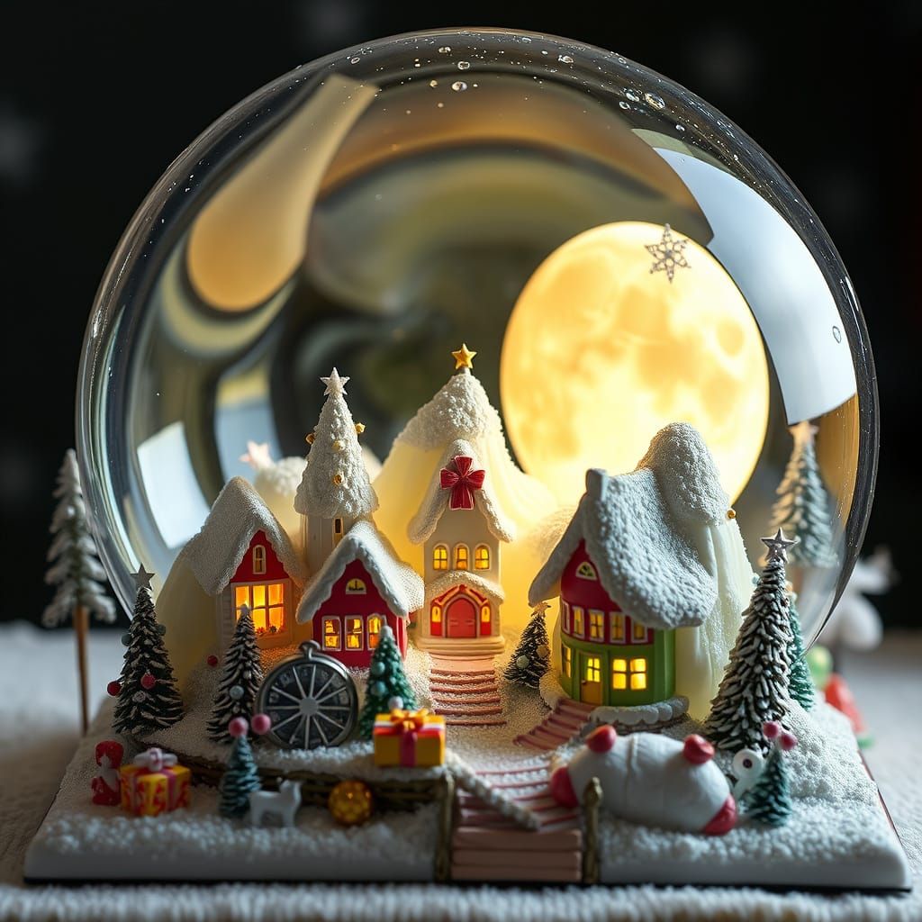 Candy Village Melting Moon: Bauhaus Miniature Maximalist