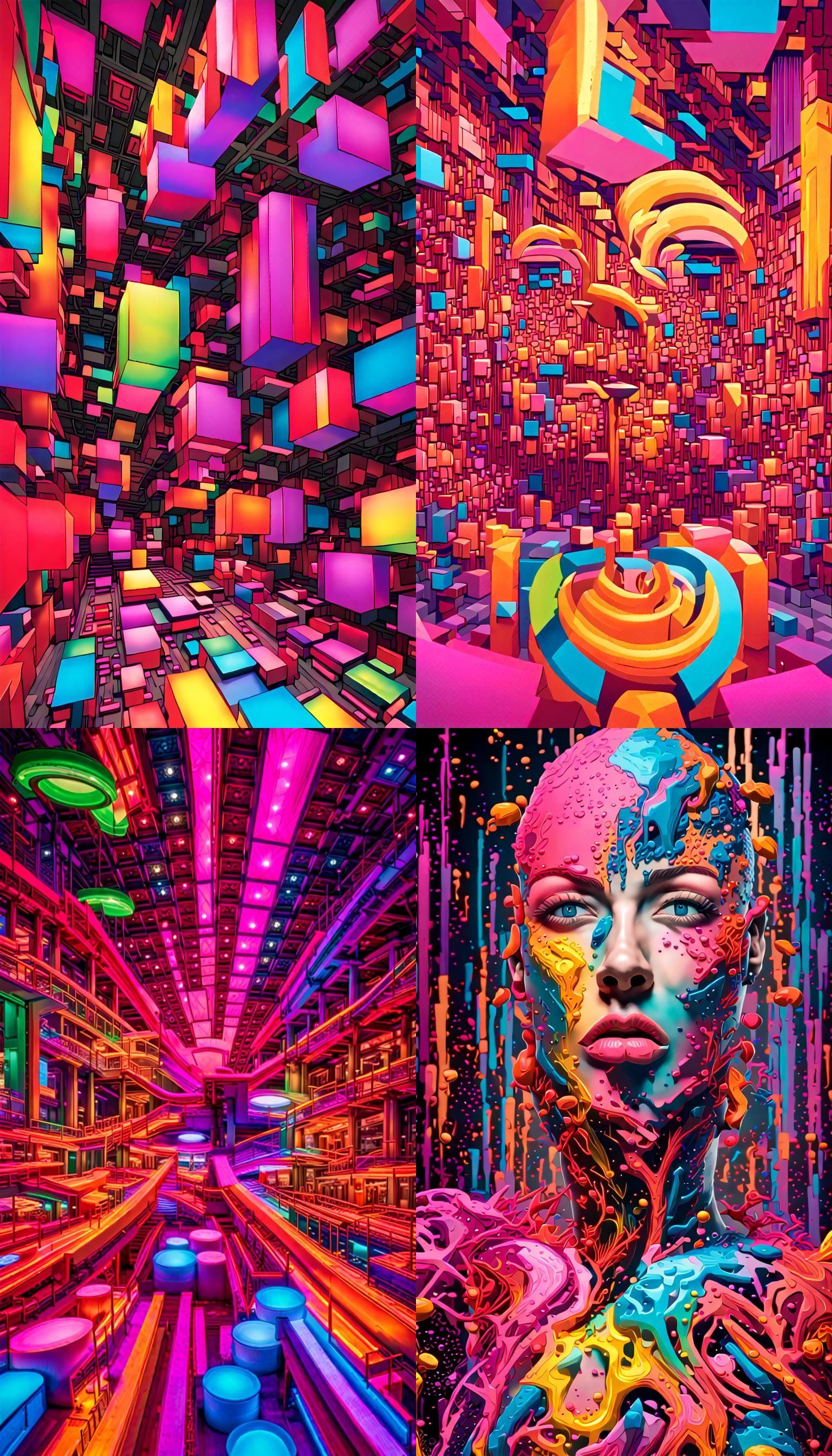 Extrapolate and Illustrate Four Distinct Different... - AI Art