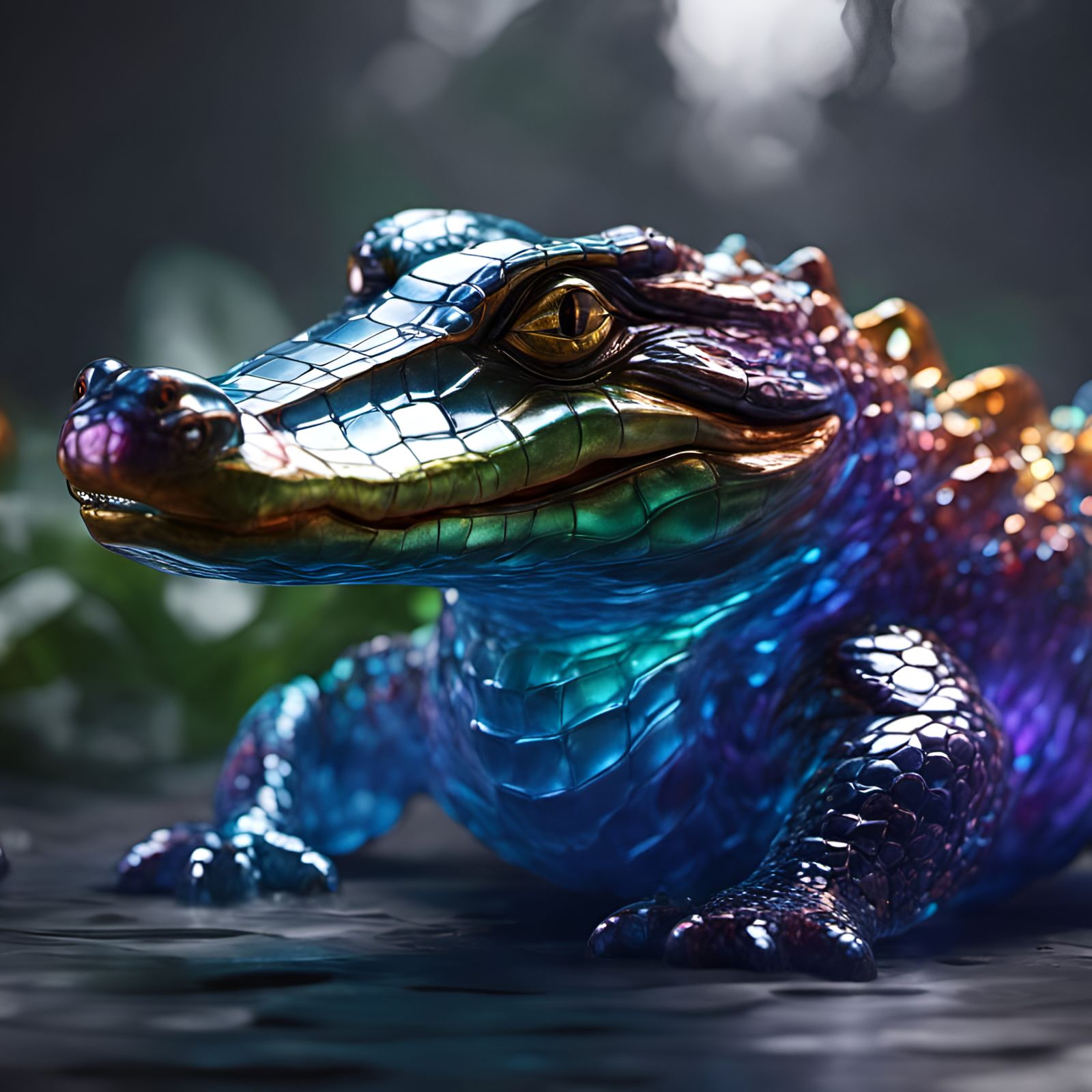 Glass Alligator  by @Rashputin