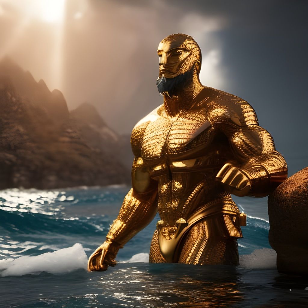 Poseidon god of the sea AI Generated Artwork NightCafe Creator