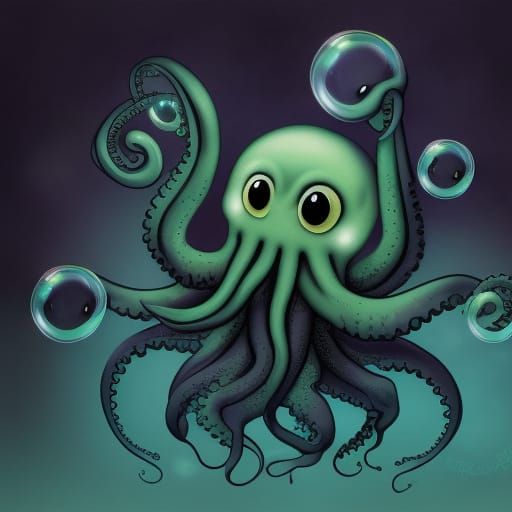 Cutethulhu and Bubbles