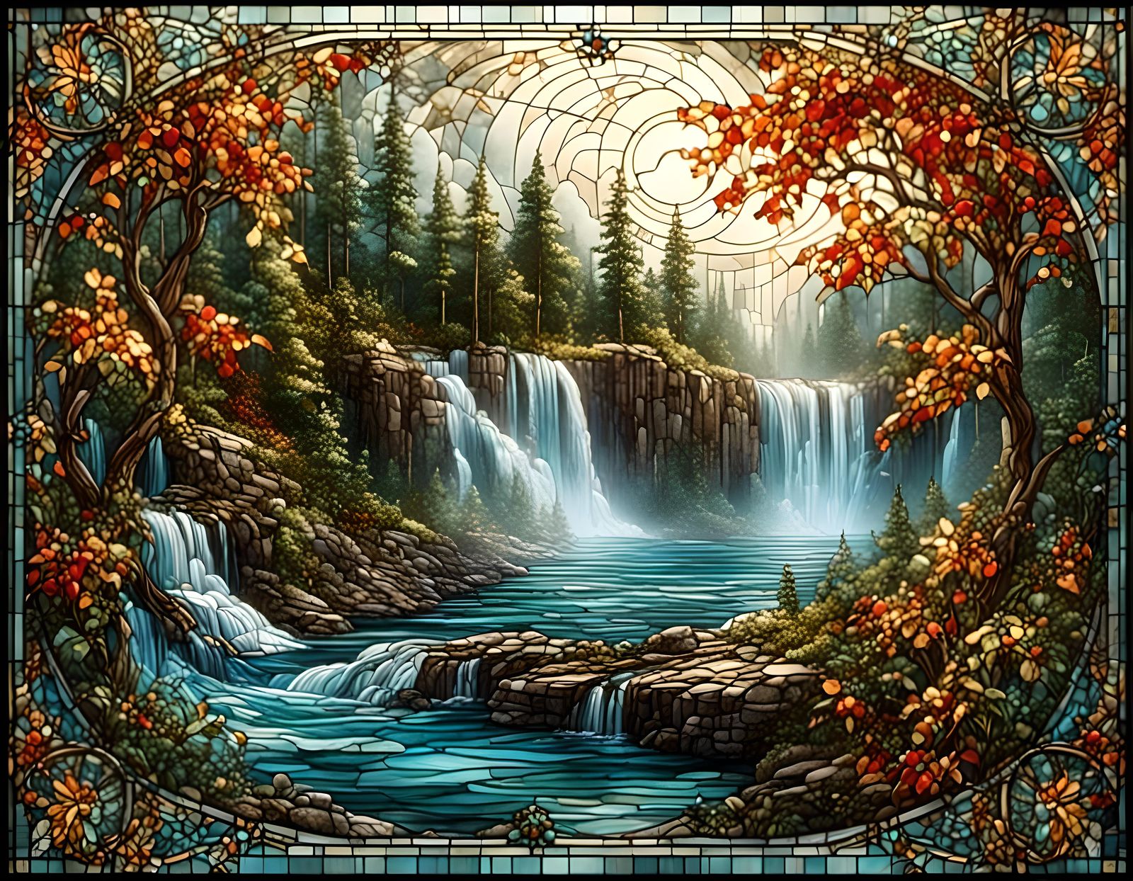 Waterfall Stained Glass  by @CNEWBY