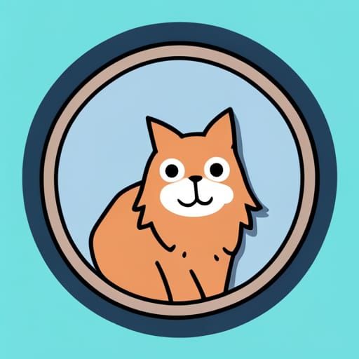 Sticker of a petshop