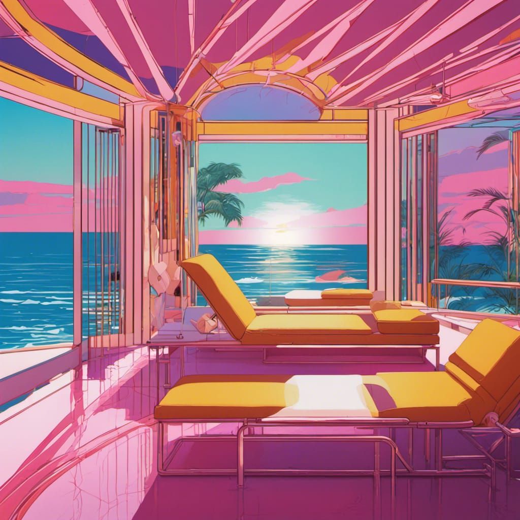 A Few Hours or More in The Sun Room, 1985 AI Generated Artwork NightCafe Creator