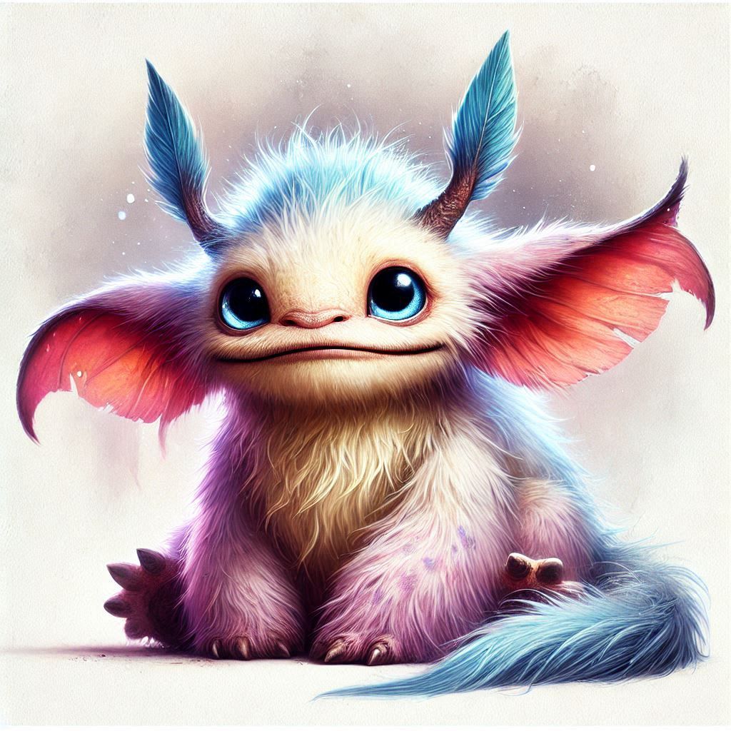 adorable fairy-tale fantasy creature portrait..