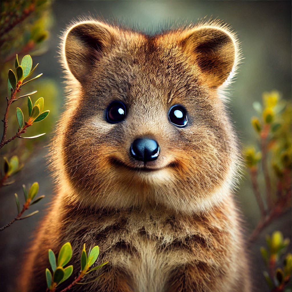 Cute portrait of a quokka