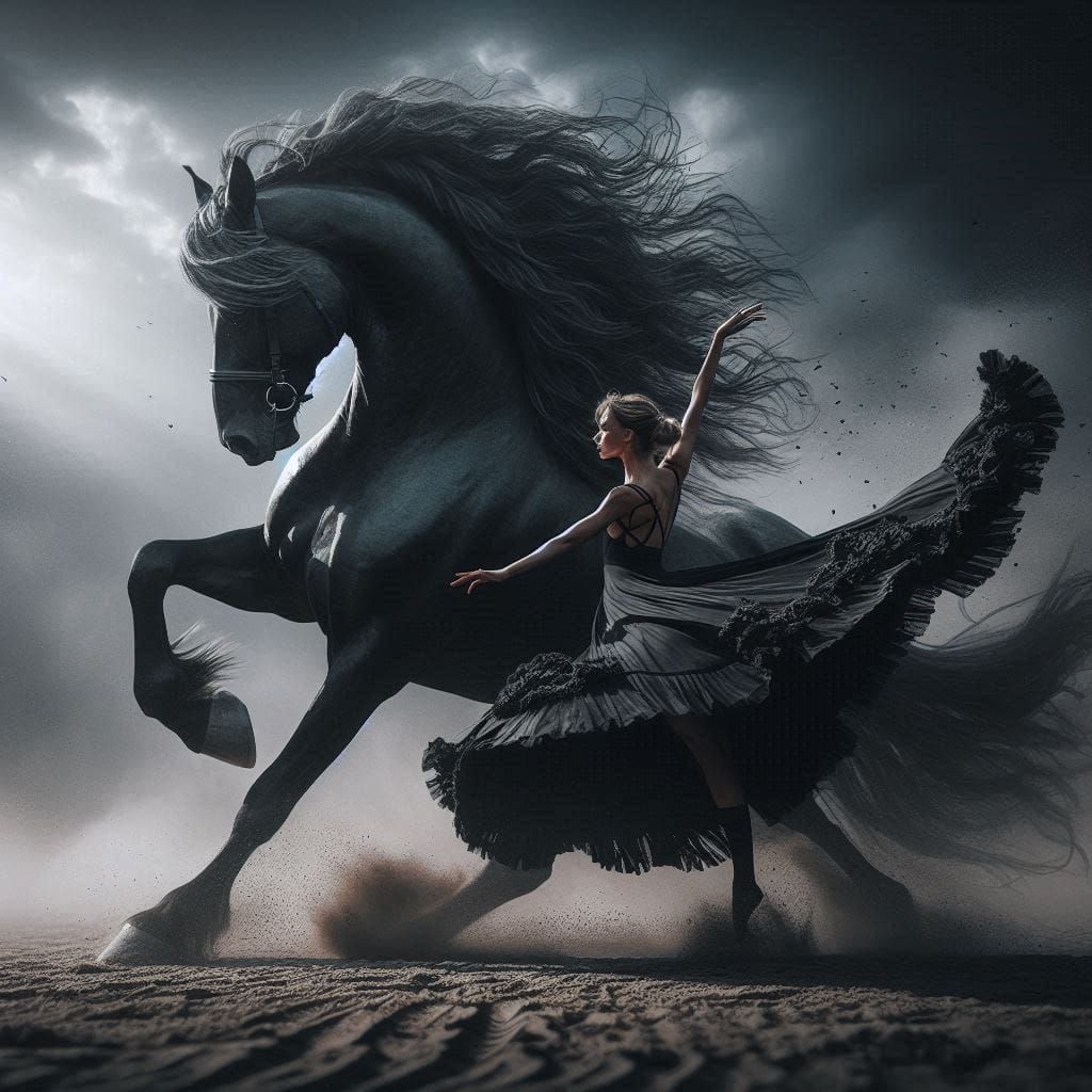 Dances with Horses. Black