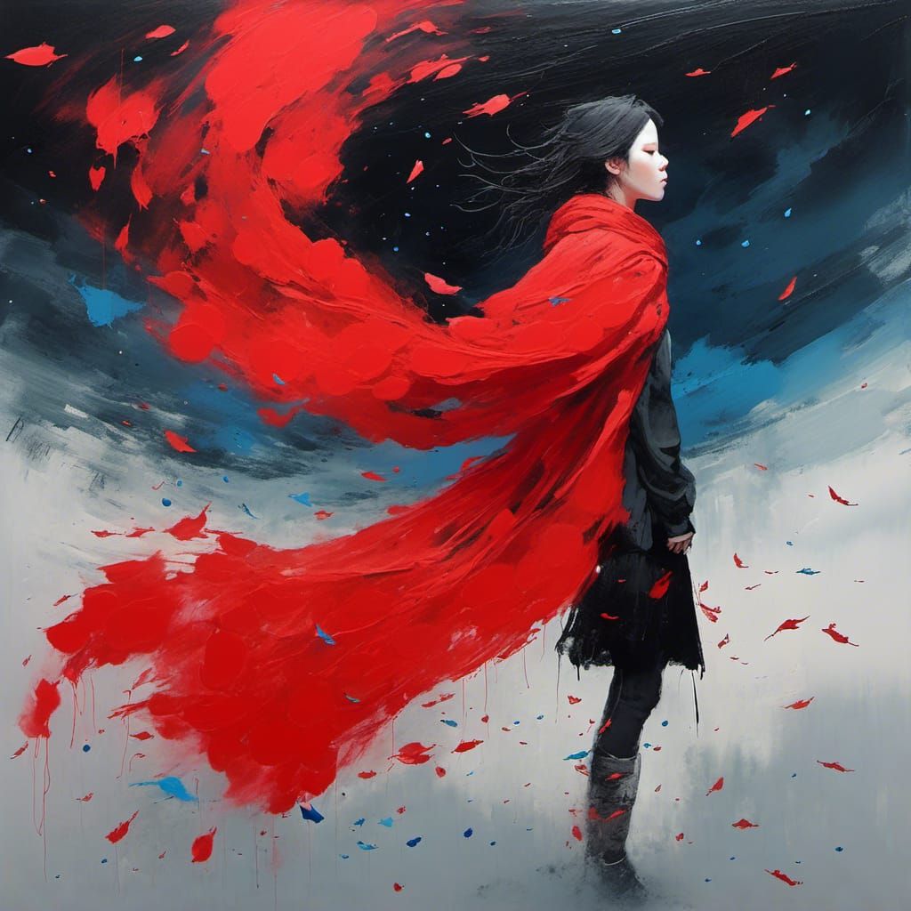 Red Scarf Dream  by @Andy