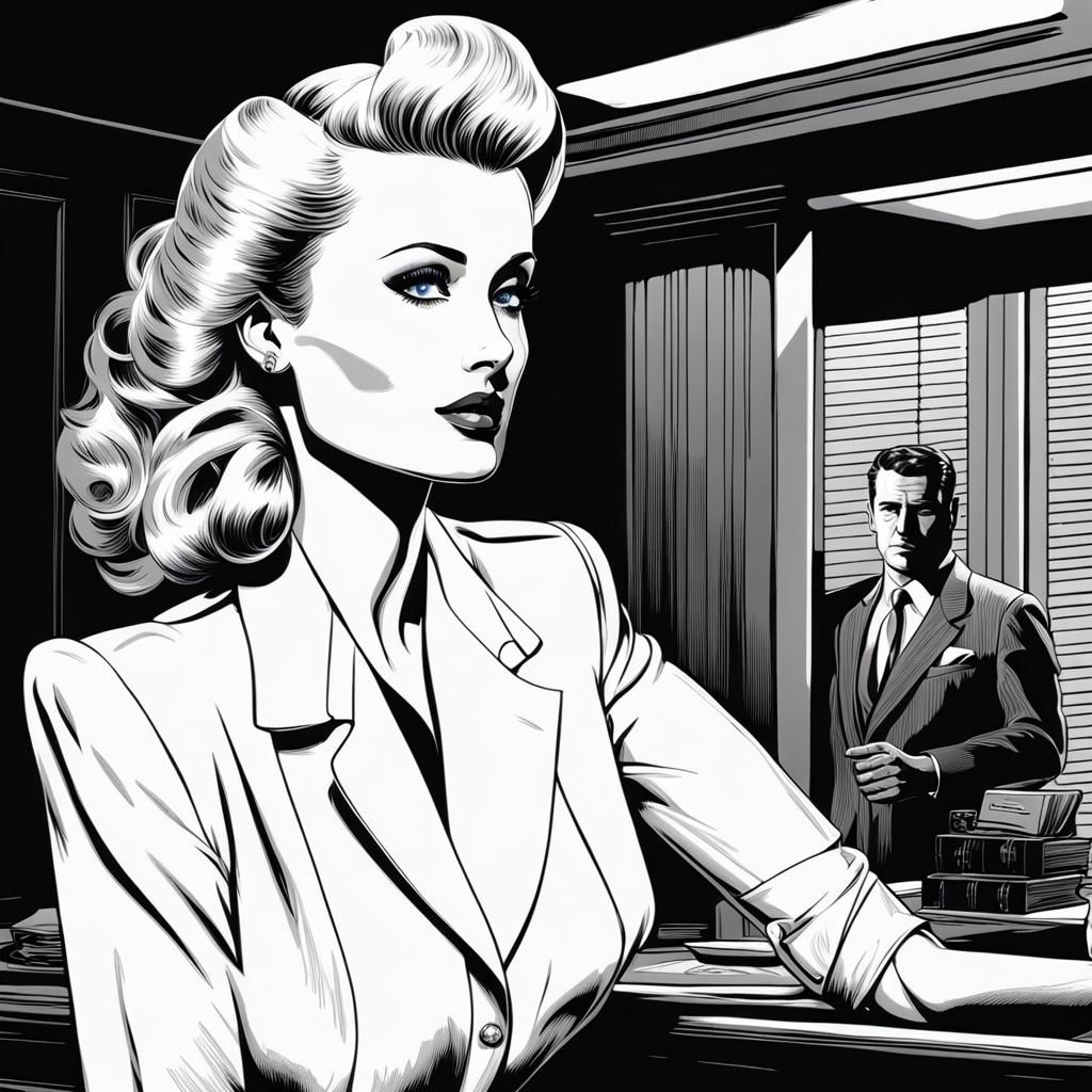 Paris Hilton as 1940s noir film femme fatale. - AI Generated Artwork -  NightCafe Creator