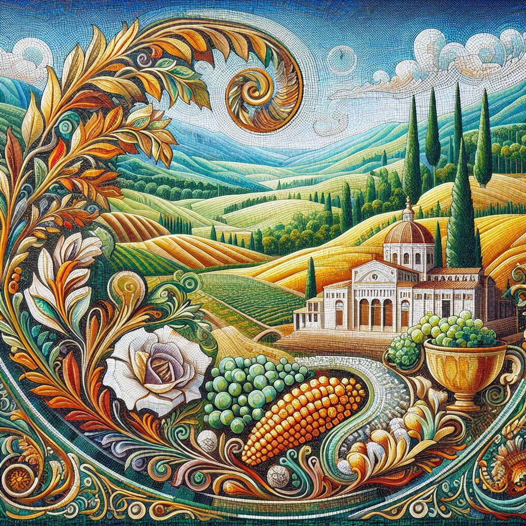 Tuscan Landscape Mosaic
