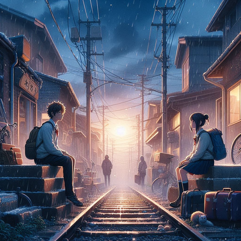 a scene based on 5 Centimeters per Second (2007) movie