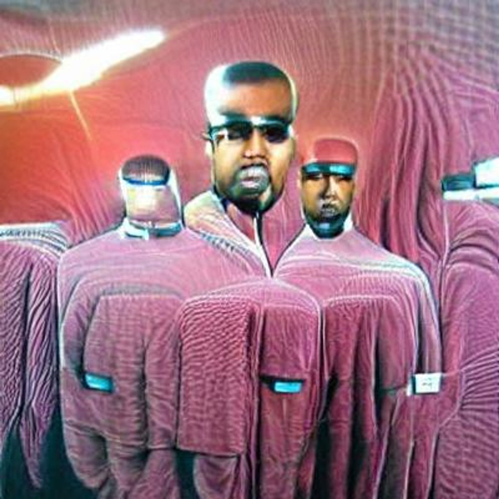 Kanye West cloning himself AI Generated Artwork NightCafe Creator