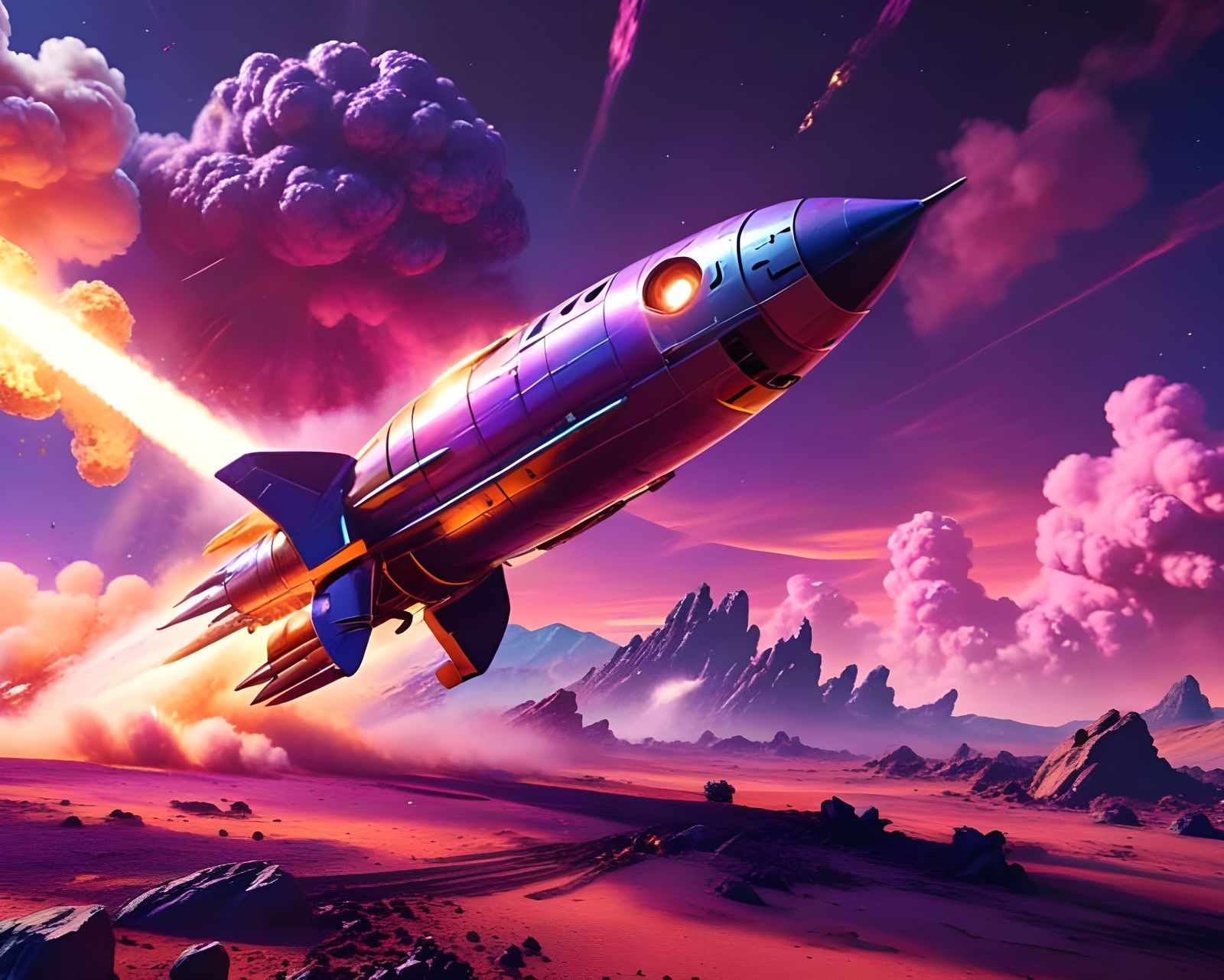 Pop-art rocket  by @N-Irene