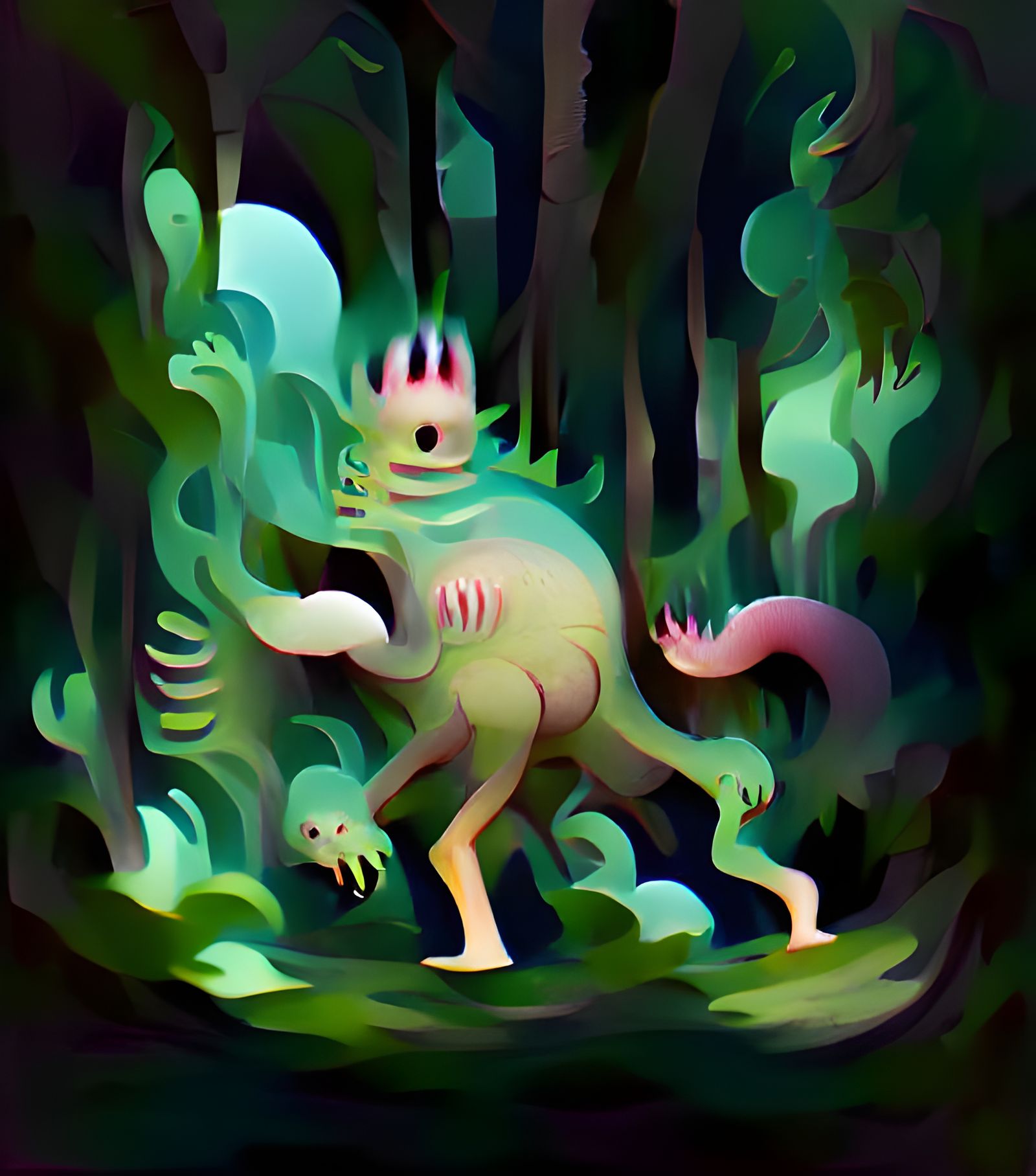 A creature emerges