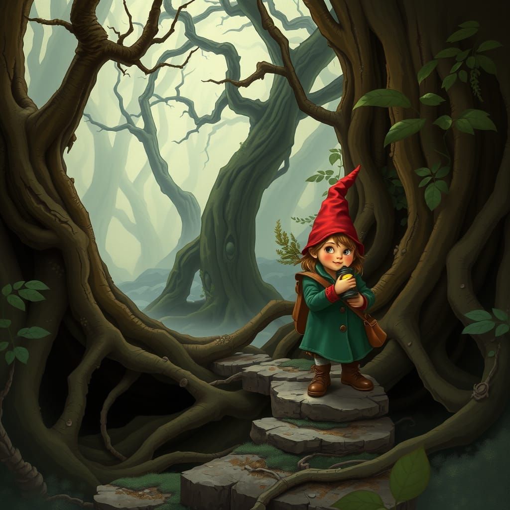 Paracelsus' tiny gnome is looking for treasure
