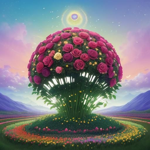 An impressive flower garden