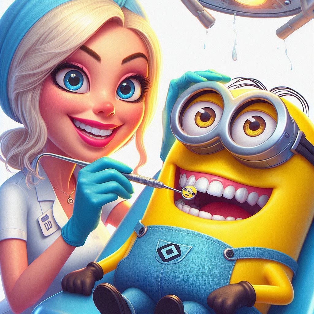 Minion at dentist