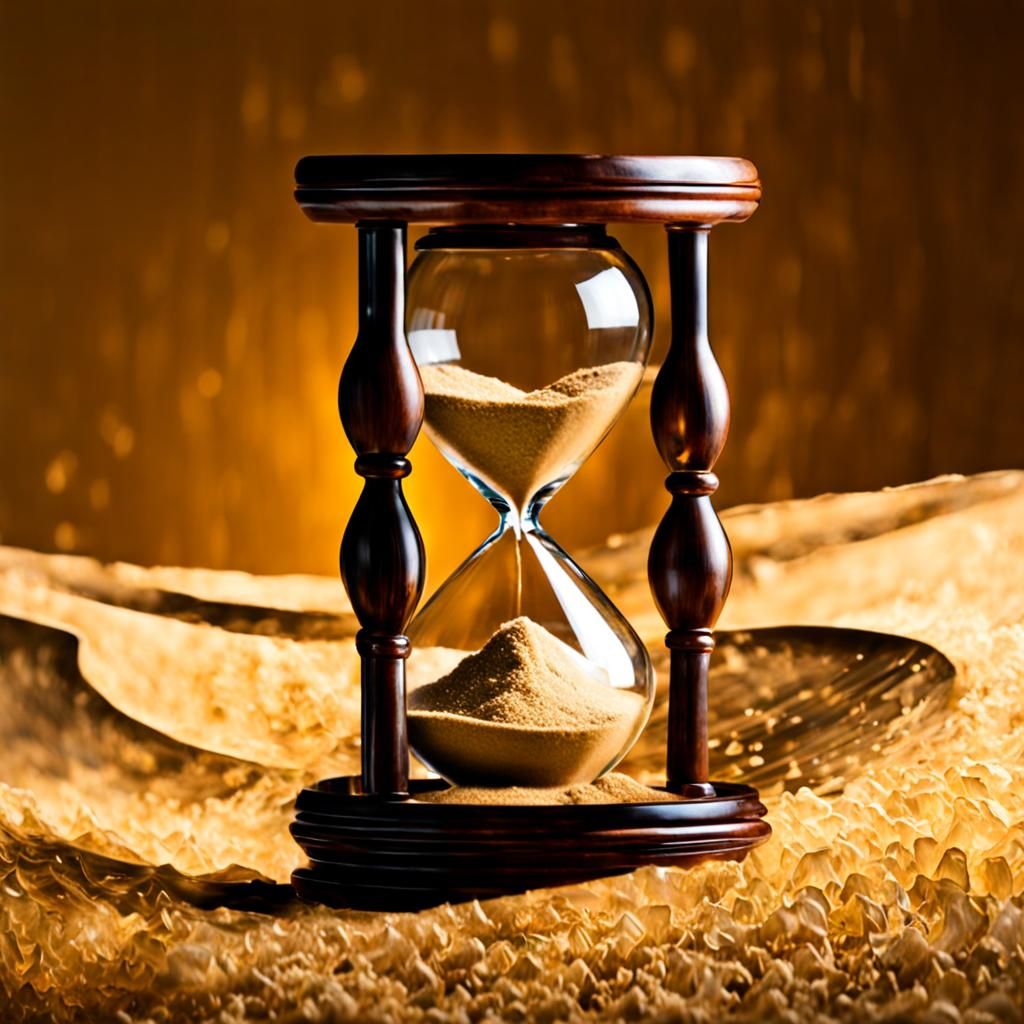 sand floating up, hourglass AI Generated Artwork NightCafe Creator