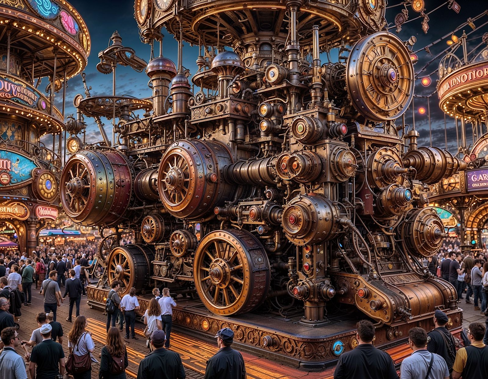 Surreal Steampunk Wonders at Twilight - Variations #73