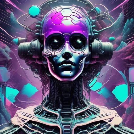 <lora:Quantum Mind SD15:1.0> Vaporwave Quantum Hivemind  Submechanophobia Equilibrium