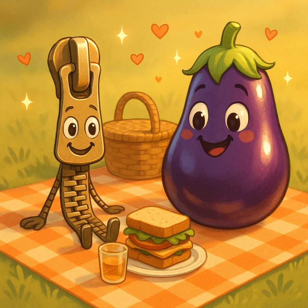 The Zipper Is Just Nuts About The Eggplant