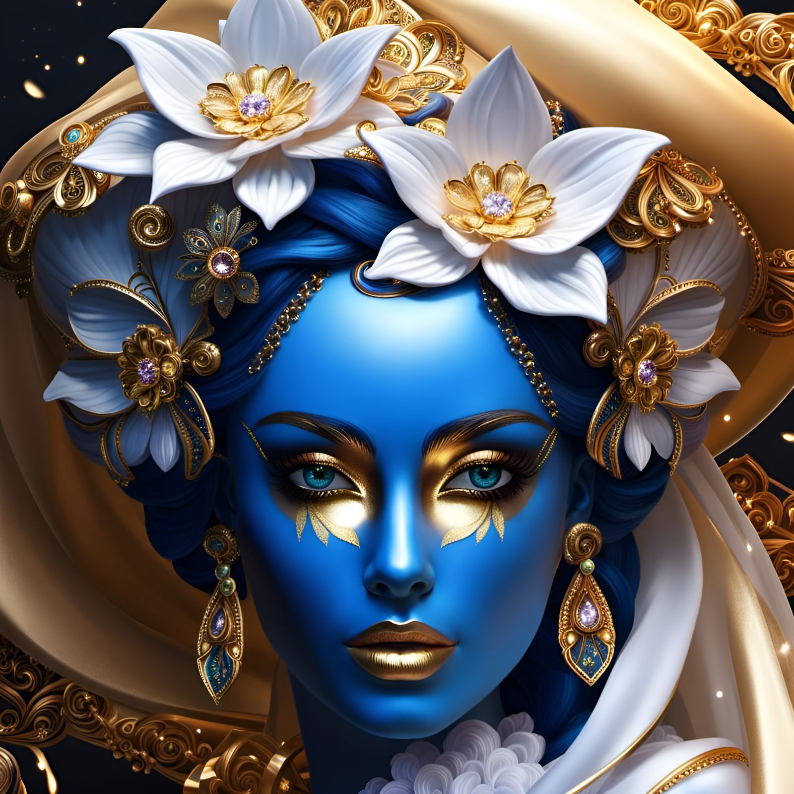 Queen of Flowers 🪷 AI Generated Artwork NightCafe Creator