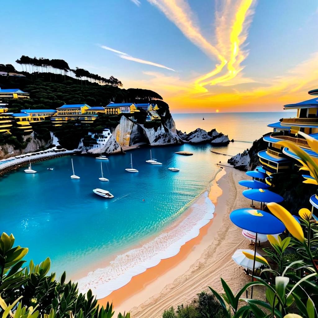 Abstract Color Composition: Blue, Yellow, Gray