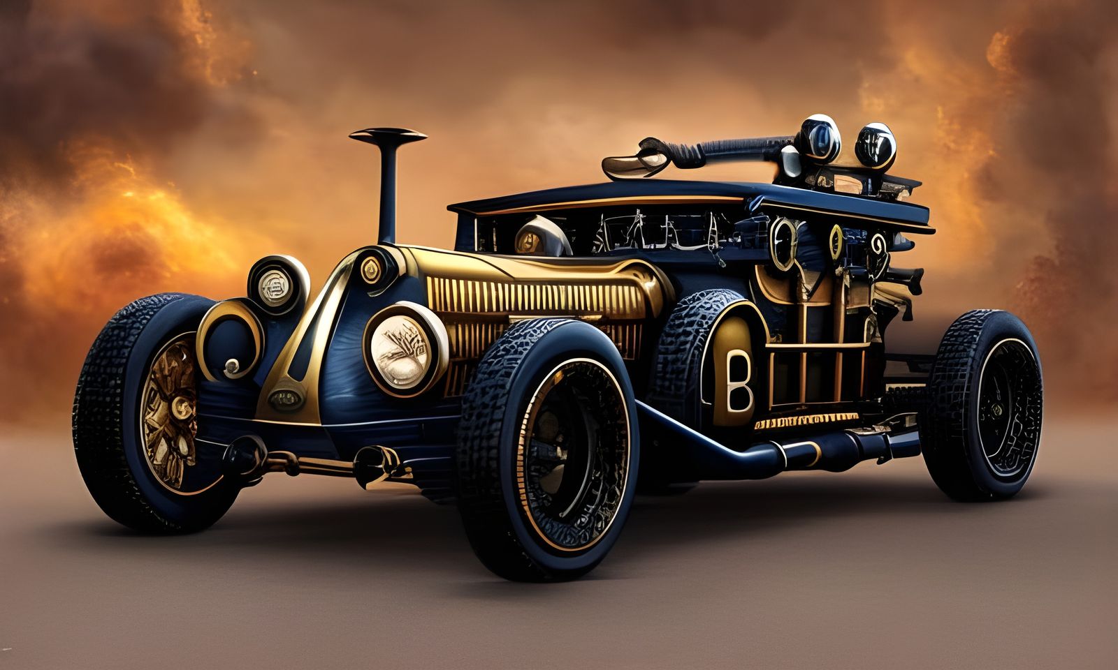 Fabulous Steampunk Death-Racer  by @MikThor