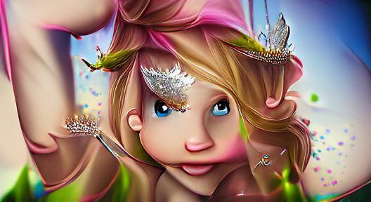 Sparkly fairy princess cartoon photorealism Behance HD