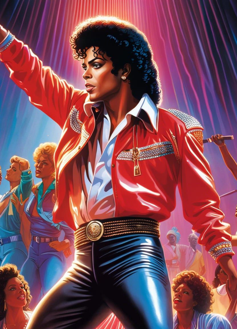 Michael Jackson, King of the POP 🎧💿🎙️🎹 - AI Generated Artwork 