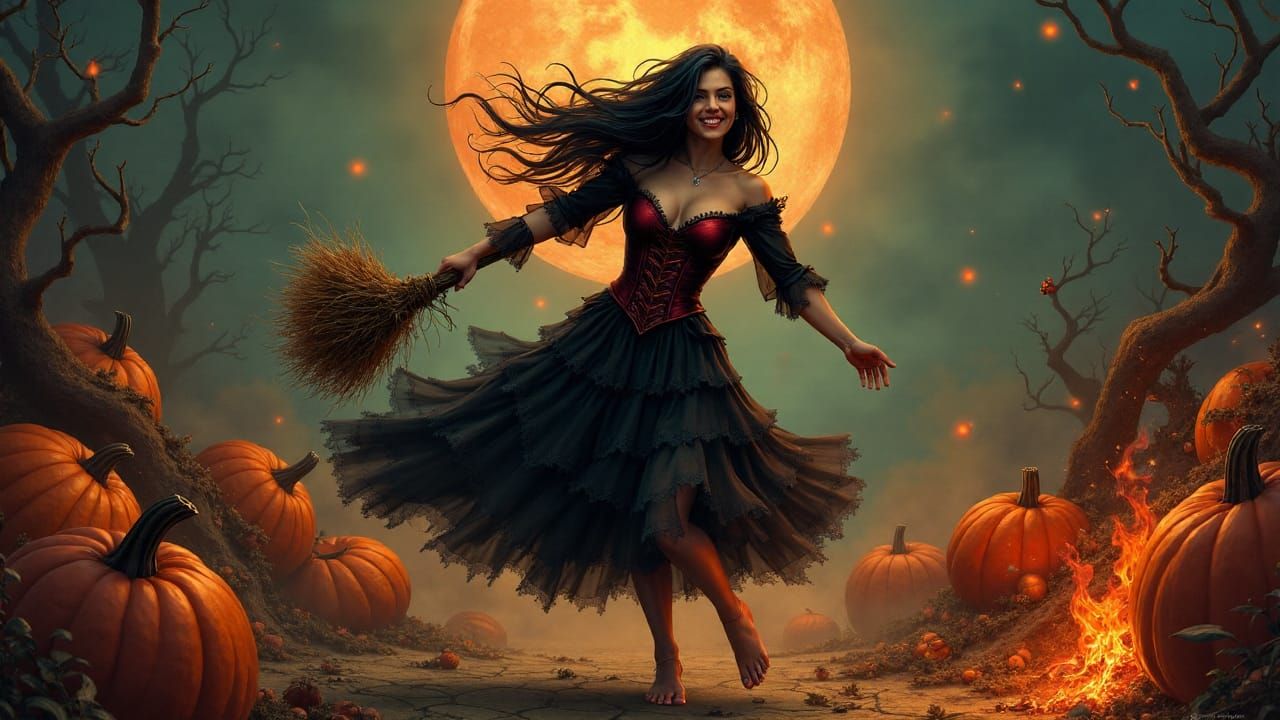Dancing on Halloween Under The Blood Moon