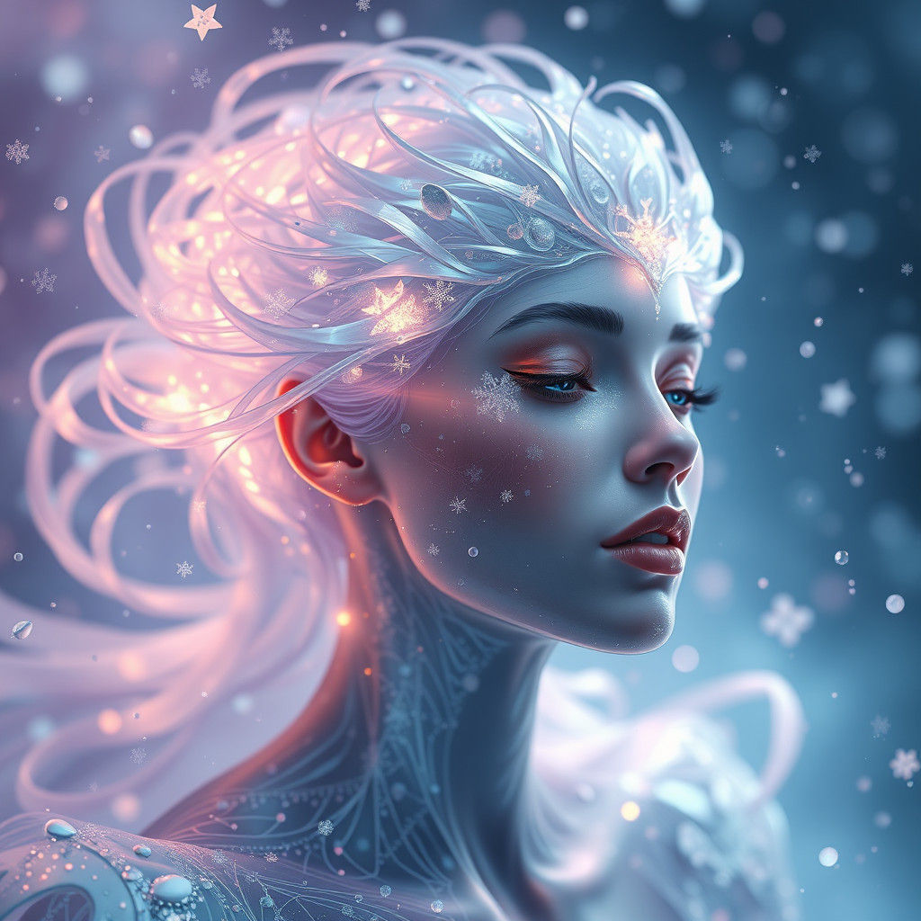 Crystalline Being in Winter Ambiance