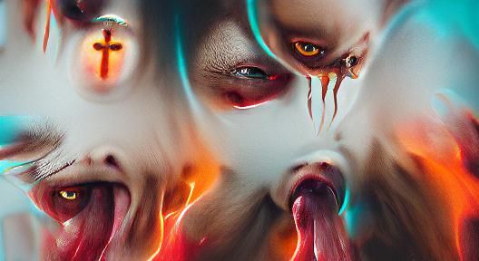 exorcism concept art 8k Behance HD