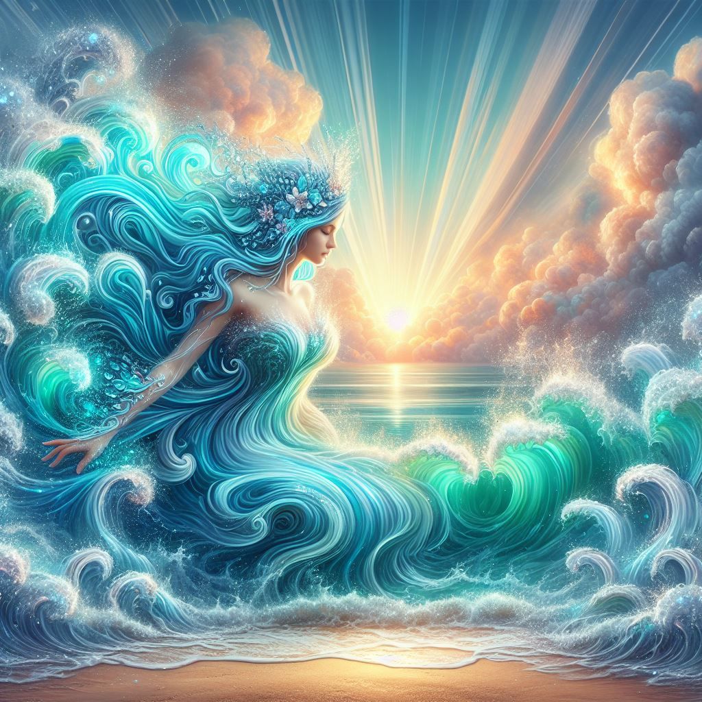 Ocean wave dress II - AI Generated Artwork - NightCafe Creator