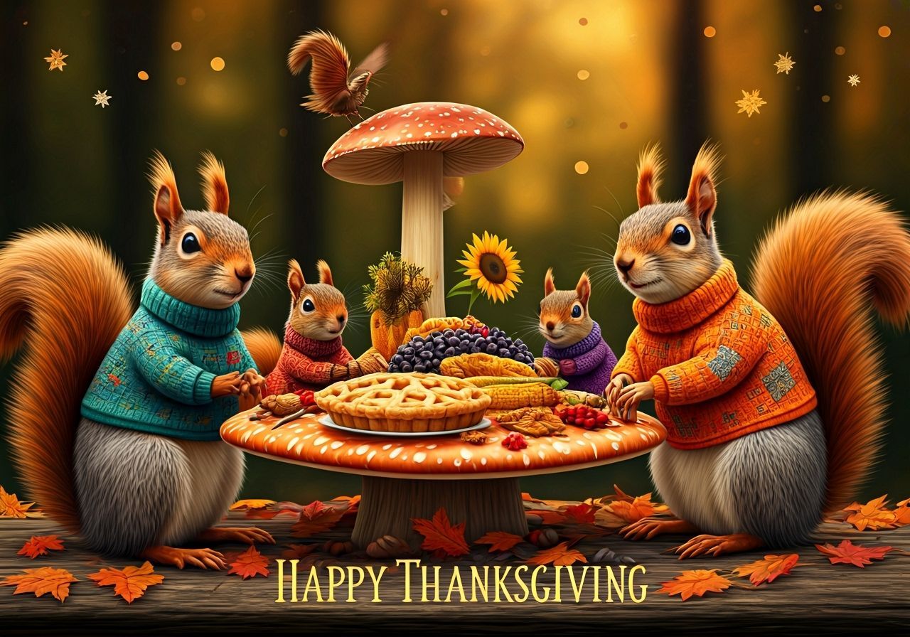 Happy Thanksgiving!!   by @ArtMew94