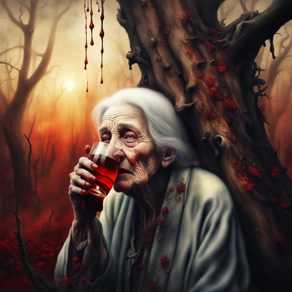 wine in the woods