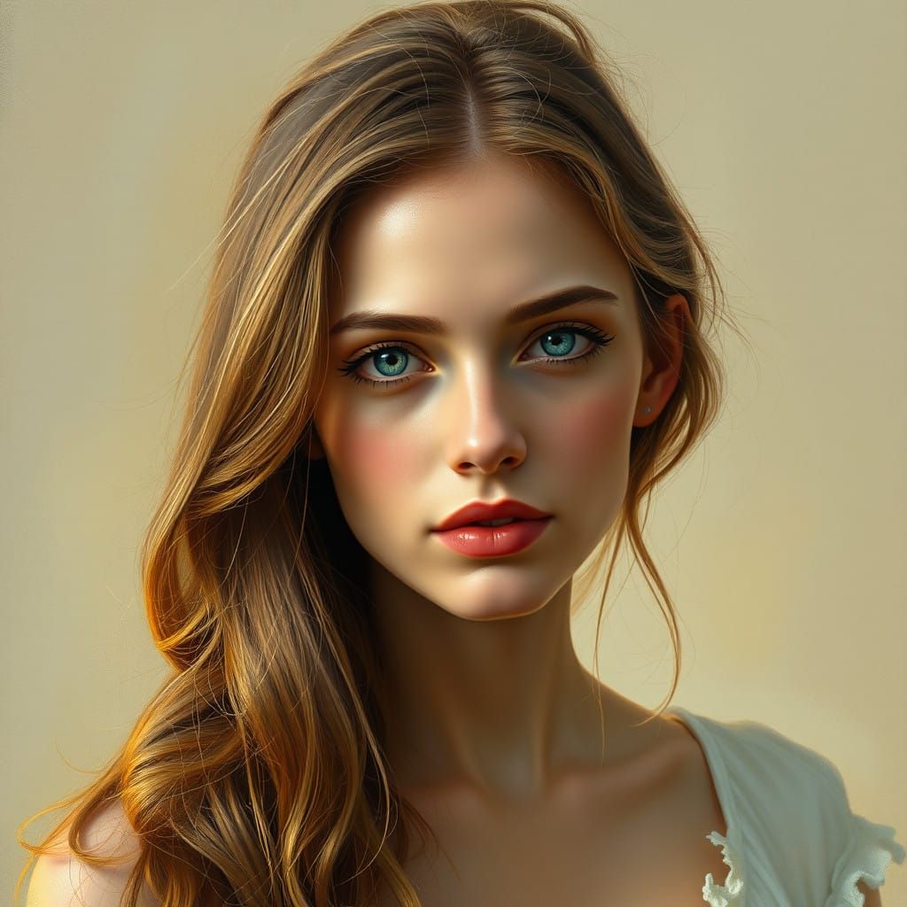 Woman in Soft Golden Light, Elegance and Intimacy