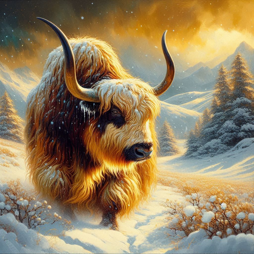yak with gold.