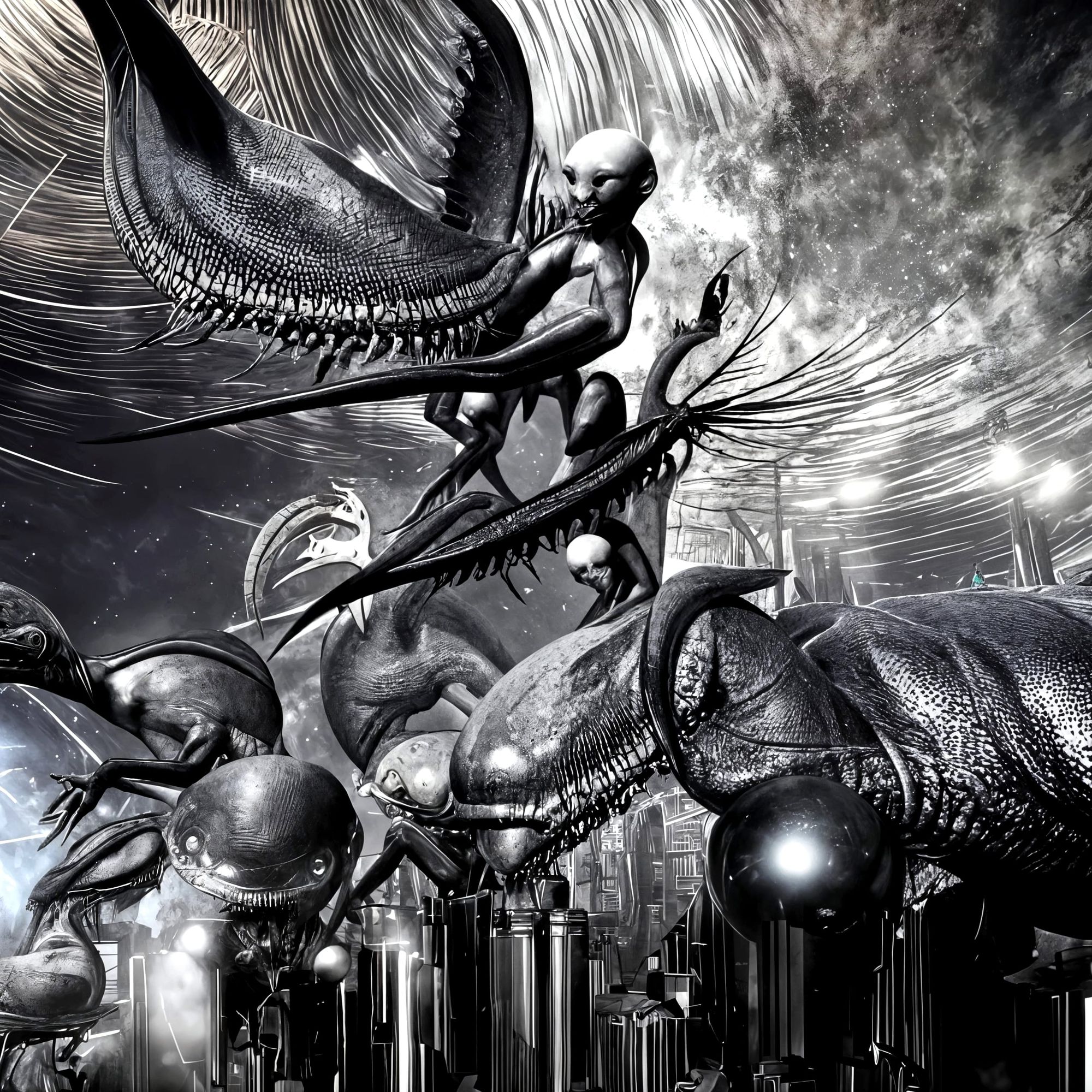 Emerged from Pods the Invaders became scabrous, beetle-like things - wet, stinking